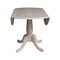 International Concepts Round 42 in Round Dual Drop Leaf Pedestal Table, 29.5 inH, Washed Gray Taupe, 42 W, 42 L, 29.5 in H K09-42DPT - alternate 7